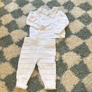 Janie and Jack Pink Striped set.